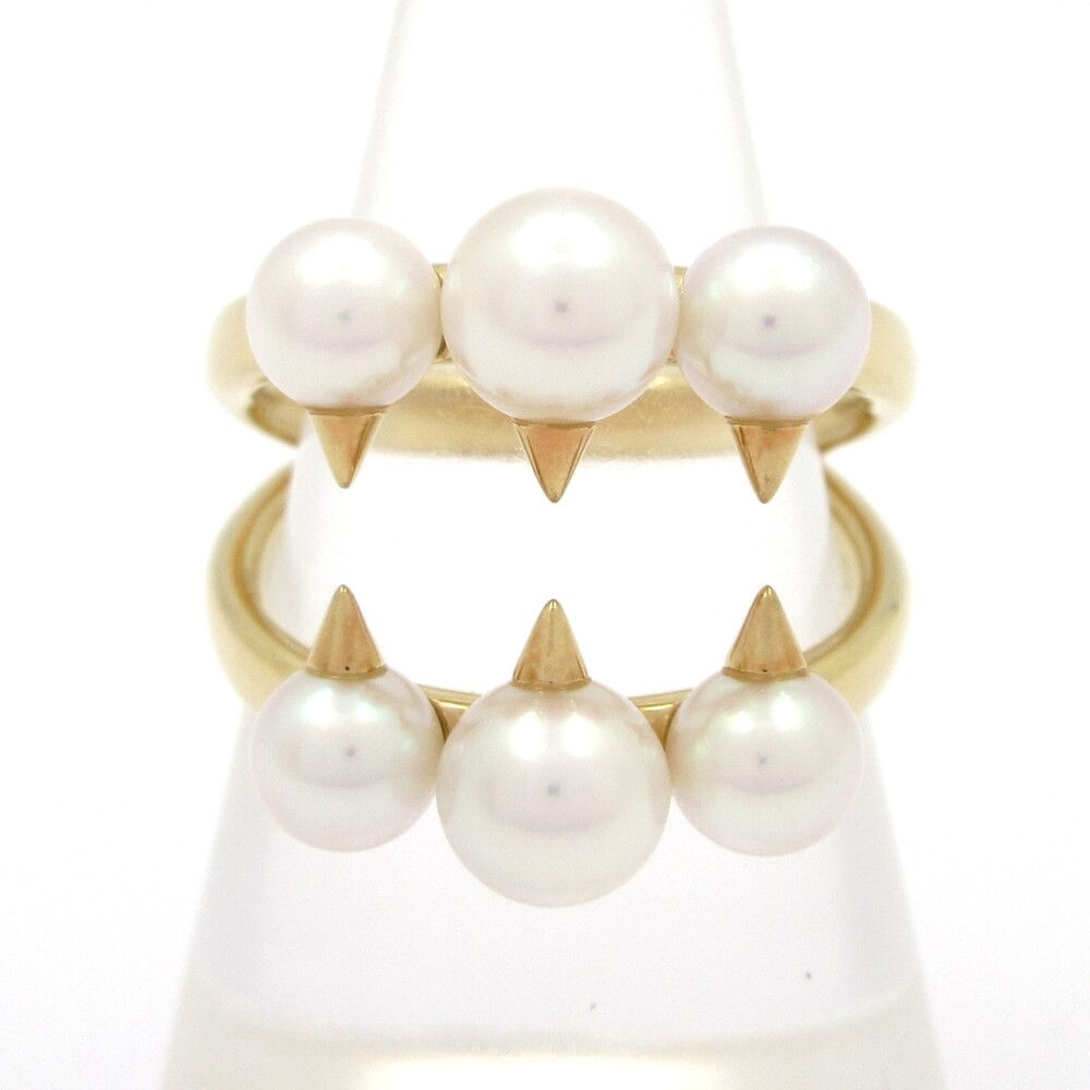 Tasaki Danger Signature Ring 18K Yellow Gold Pearl